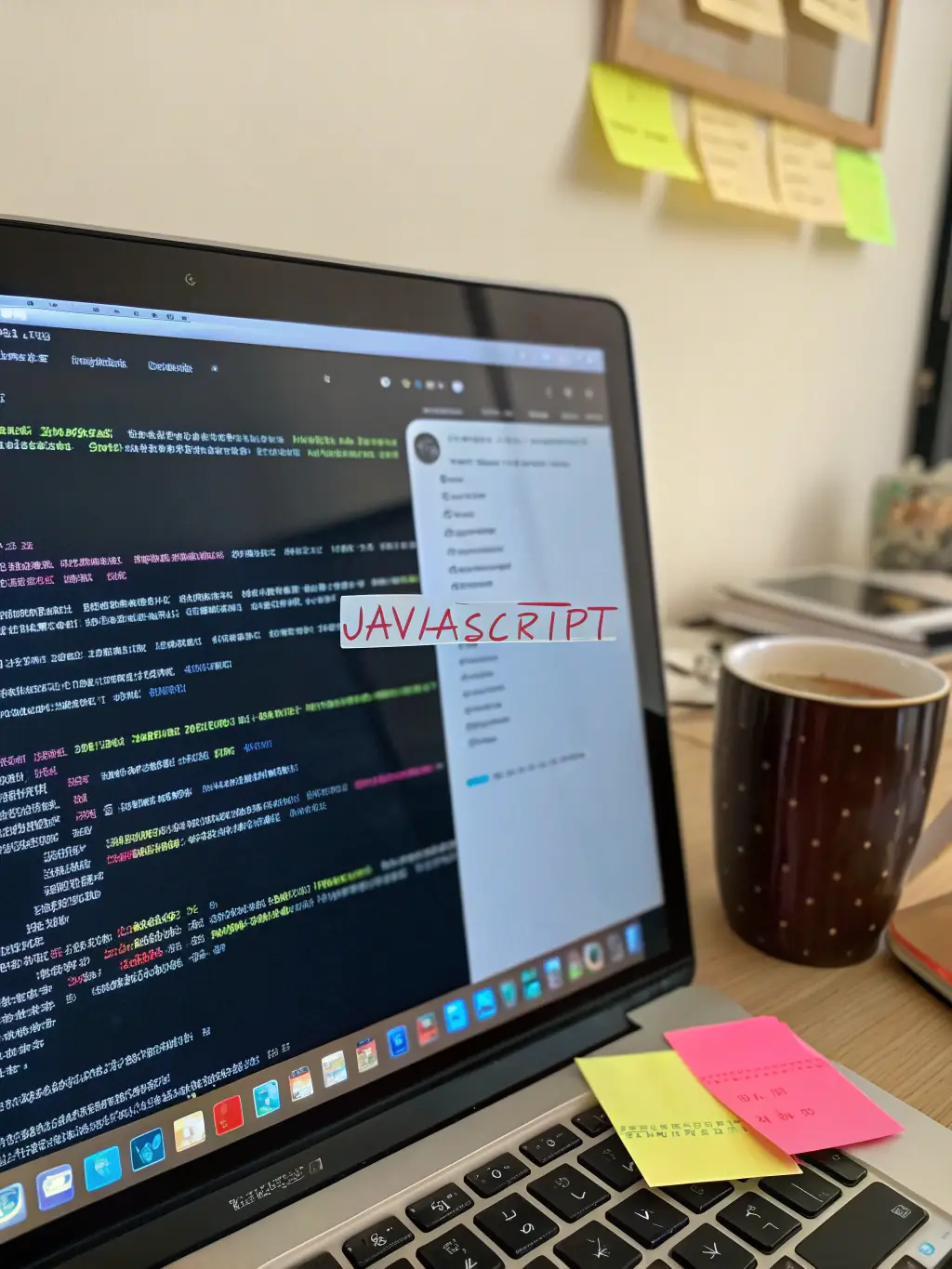 An illustration of JavaScript code in action, demonstrating the interactivity and dynamic features it brings to web applications, as part of a JavaScript module.